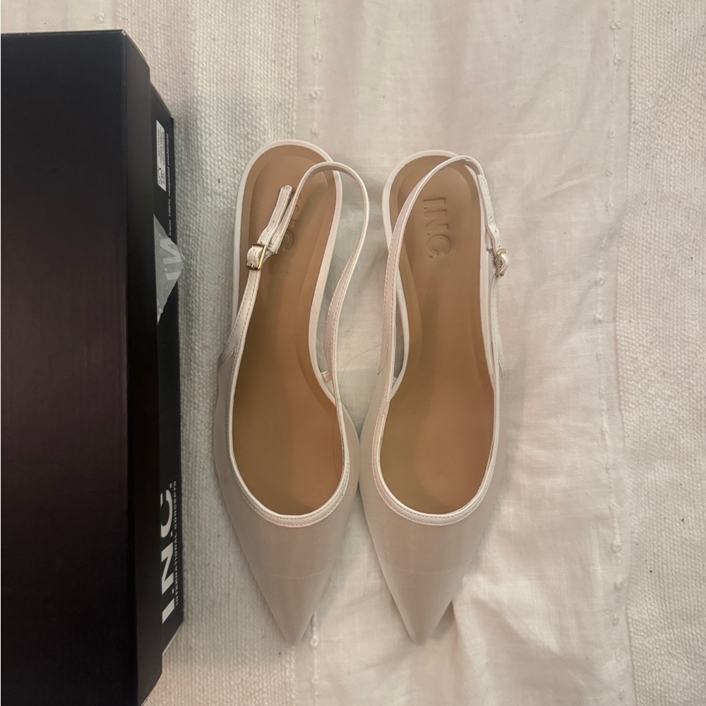 INC International Concepts Women's Beige Slingback Heels